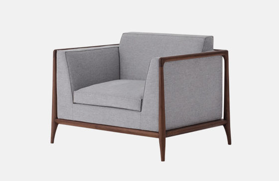 ISO14001 Contemporary Fabric Sofa Chair Luxurious Single Seater Sofa