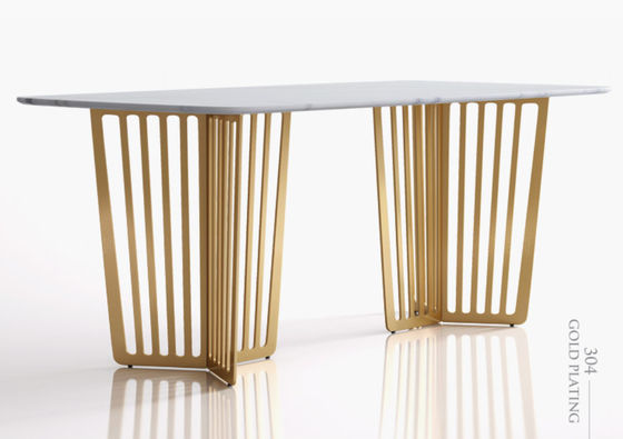 Rustproof Hotel Restaurant Furniture Square Modern Contemporary Dining Table 160*80*75cm