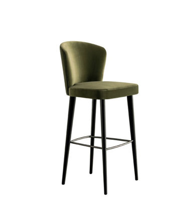 ISO14001 Fabric Covered Dining Chairs Rustproof High Stools For Kitchen Island