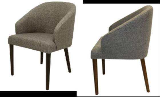 Scratchproof Leisure Velvet Armchair ISO 9001 ISO18001 Restaurant Lounge Chairs