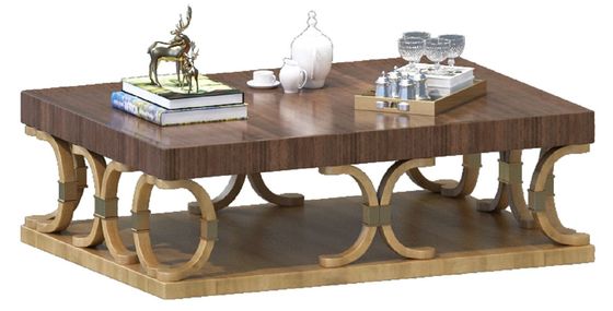 Solid Wood Oak Sturdiness European Style Coffee Table 1000*750*450mm