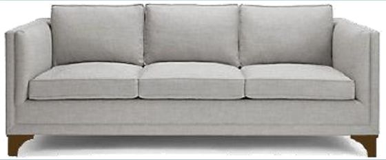Durable Stylish Grey Living Room Furniture 200*87*80cm Long Gray Sofa ISO 14001