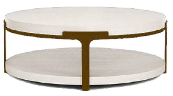 Modern Marble White Round Coffee Table 120*70*45cm For 5 Star Hotel