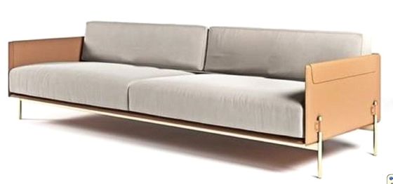 Waterproof Hotel Lobby Furnitures double Sofa Modern Settee Sofa 1800*900*790mm