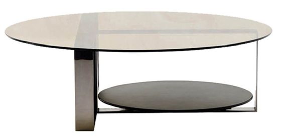 Multifunctional Hotel Bedroom Furniture Set Custom Oval Glass Top Coffee Tables