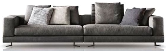 Long Grey Sectional Sofa Hotel Lobby Furniture Durability And Longevity