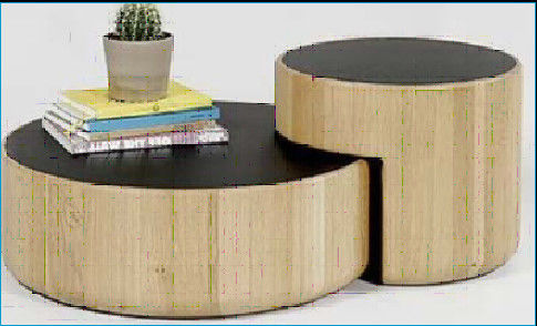 black Contemporary Coffee Table Set ODM Hotel Bedroom Furniture Set Multipurpose