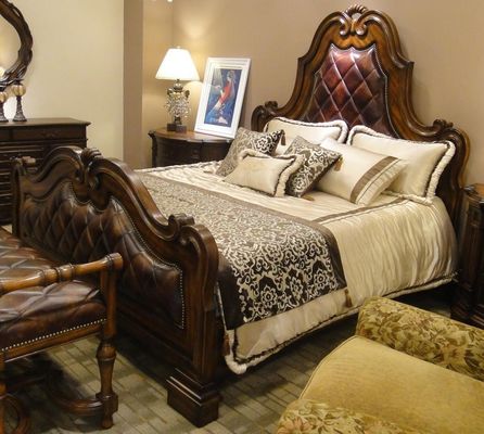 Contemporary European Style Bedroom Set Furniture Odorless ODM