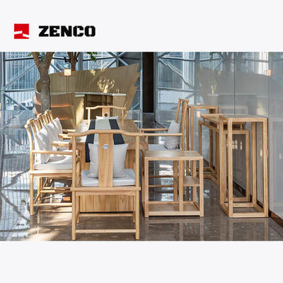 Hotel Lobby Furniture Set Contains Solid Wood Made Of Tea Table, Tea Chair, Coffee Table