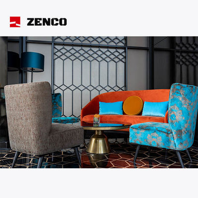 Hotel Lobby Furniture Set With Fabric Sofa, Lounge Chair, Coffee Table