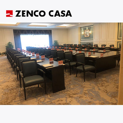Hotel Meeting Room Furniture Set Black Conference Table And Chairs Mix And Match