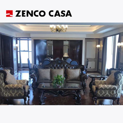 Hotel Suite Furniture Set European Retro Style Sofa And Coffee Table Set