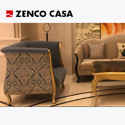 Hotel Lobby Furniture Set European Style Sofa And Coffee Table