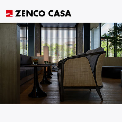 Hotel Leisure Furniture Fixed Multi Person Sofa Rattan Elements Lounge Chair Modern Style Coffee Table