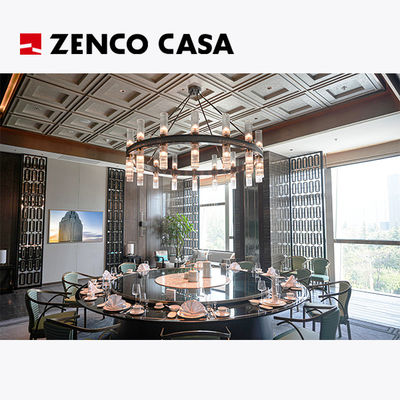 Hotel Restaurant Furniture Includes A Round Dining Table With Turntable And Matching Dining Chairs