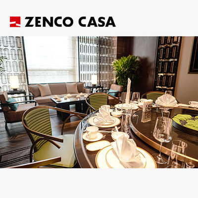 Hotel Restaurant Furniture Includes A Round Dining Table With Turntable And Matching Dining Chairs