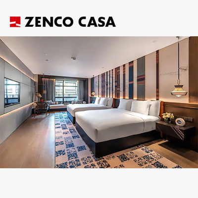 Ethnic Characteristics Hotel Bedroom Furniture Set Including Double Bed