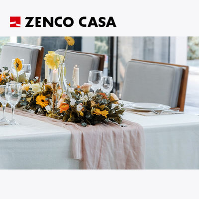 Hotel Restaurant Furniture Includes Long Solid Wood Dining Tables And High-End Fabric Dining Chairs