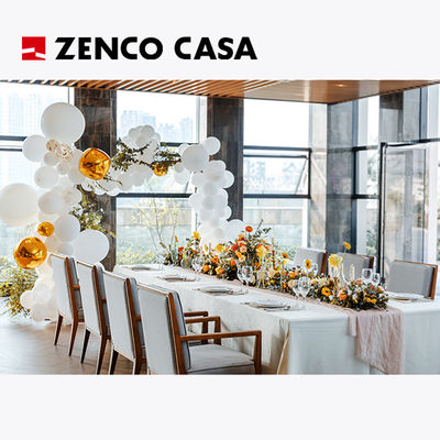 Hotel Restaurant Furniture Includes Long Solid Wood Dining Tables And High-End Fabric Dining Chairs