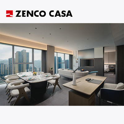 Modern Hotel Suite Furniture With Custom Expansive Linear Desk