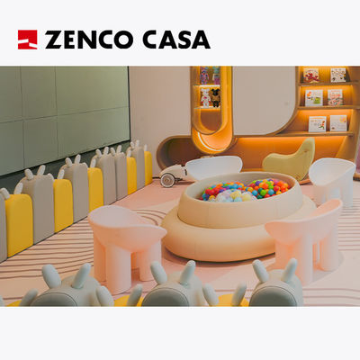 Children'S Play Area Furniture Set With Colourful Stools And Chairs