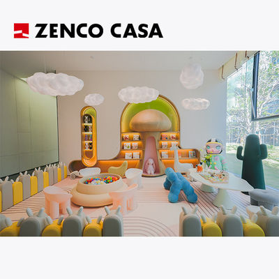 Children'S Play Area Furniture Set With Colourful Stools And Chairs