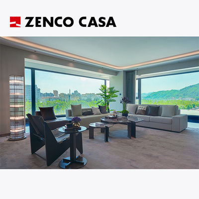Modern Apartment Living Room Set Including Multi Seater Sofa And Marble Coffee Table