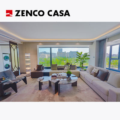 Modern Apartment Living Room Set Including Multi Seater Sofa And Marble Coffee Table