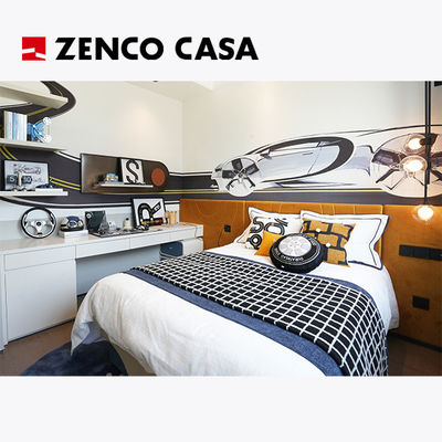 Modern Minimalist Bedroom furniture Set Including Bedside Table And White Desk