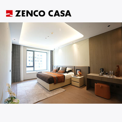 Light Luxury Style Apartment Bedroom Furniture Set Including Comfortable King Size Bed