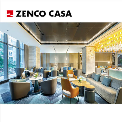 Five-Star Hotel Lobby Furniture Set Customization Project Including Double Sofa And Combination Coffee Table