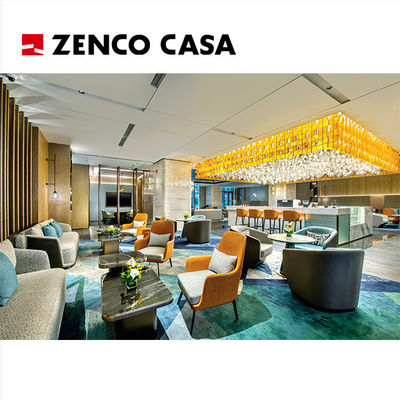 Five-Star Hotel Lobby Furniture Set Customization Project Including Double Sofa And Combination Coffee Table